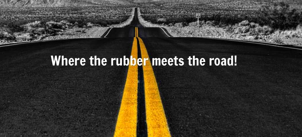 Image result for rubber meets the road