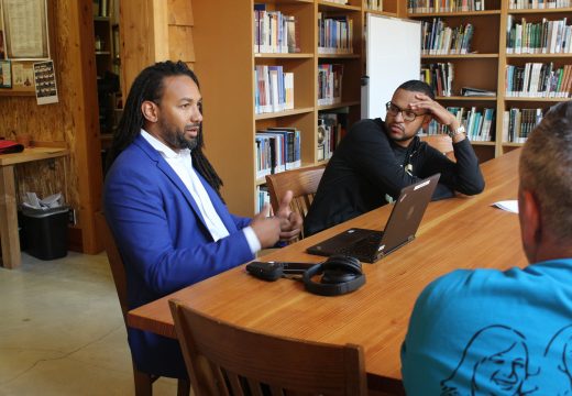 Shomari Jones of Bellevue School District leads a discussion at the Martinez Fellowship annual summer conference.