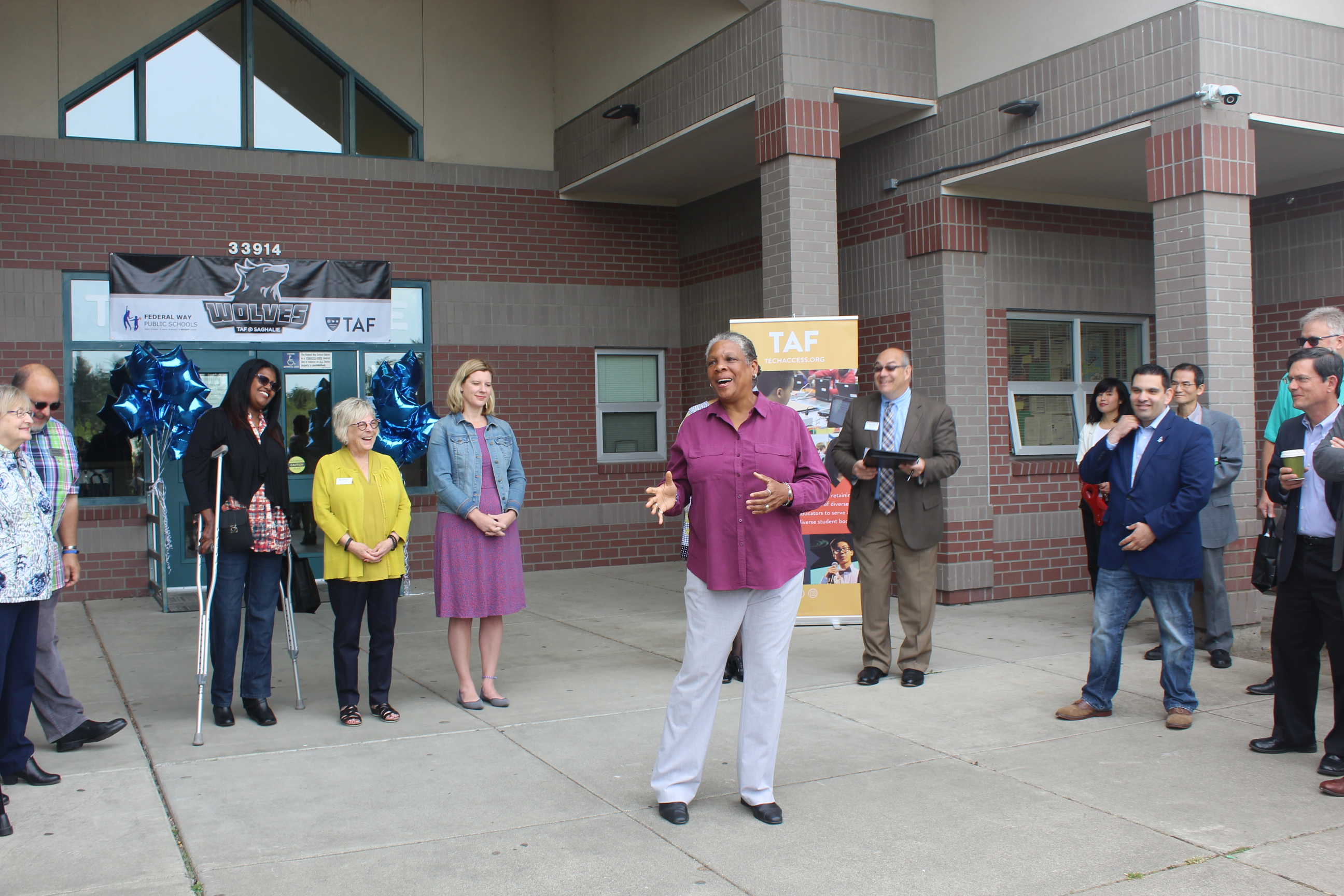 Trish speaks at TAF@Saghalie ribbon-cutting ceremony Trish speaks at TAF@Saghalie ribbon-cutting ceremony, 2018