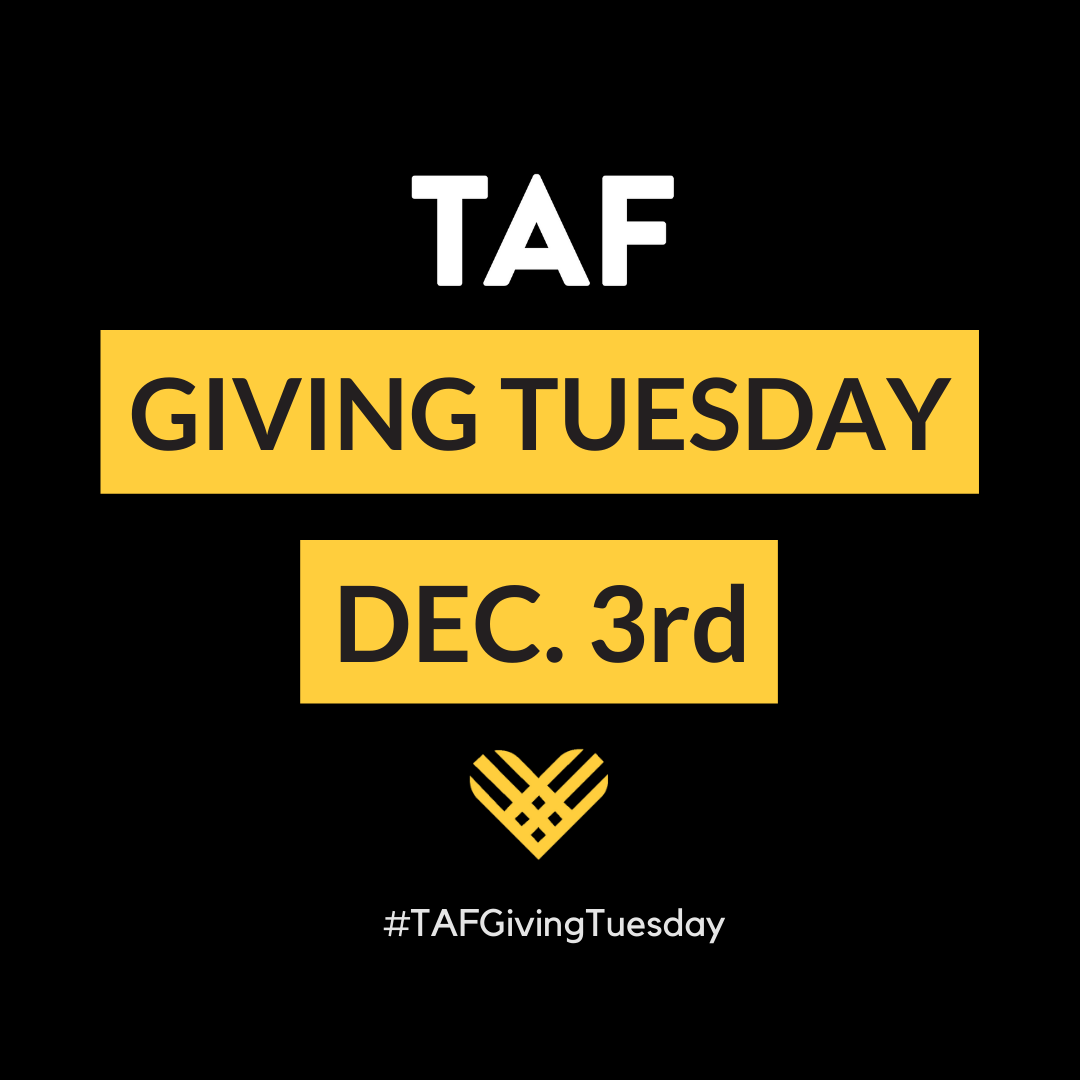 TAF #GivingTuesday Save the Date Graphic