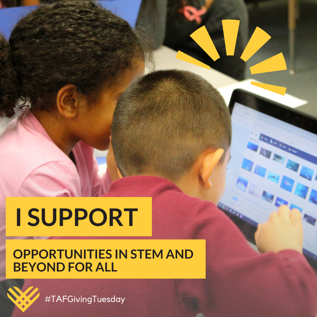 TAF #GivingTuesday "Support" Graphic